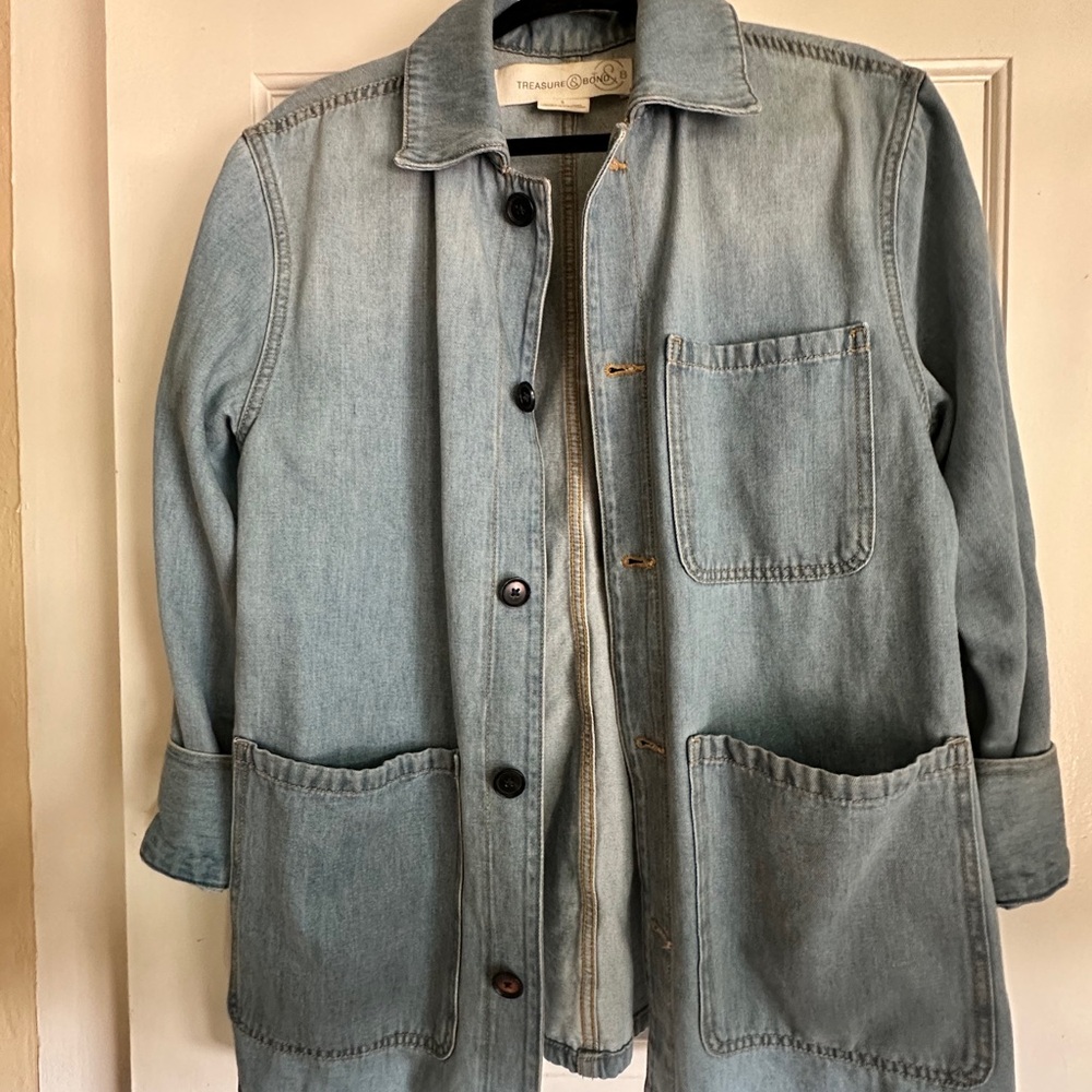Treasure & Bond Sky Blue Denim Jacket